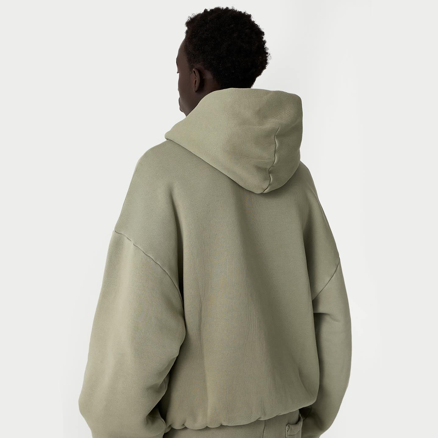 1000gsm double layered hoodie olive green